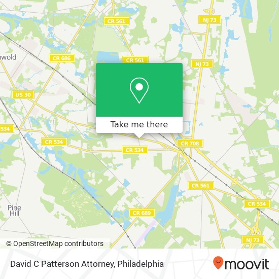 David C Patterson Attorney map