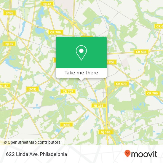 Mapa de 622 Linda Ave
