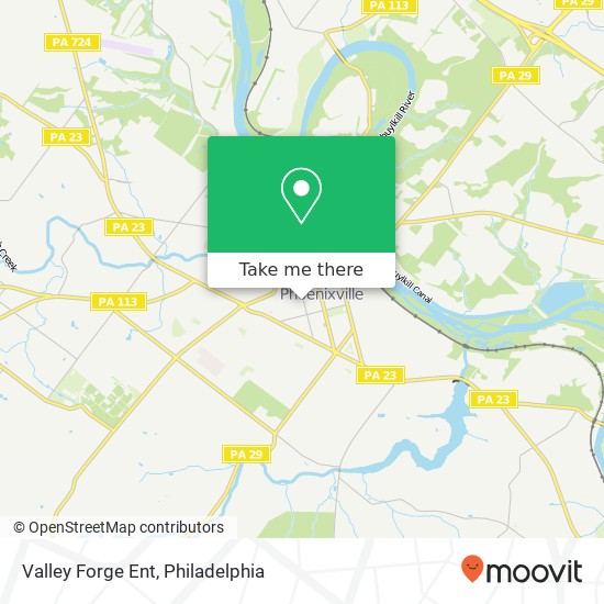 Valley Forge Ent map
