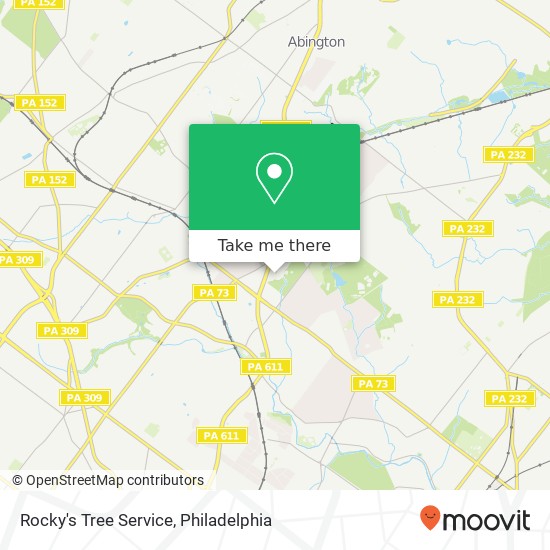 Rocky's Tree Service map