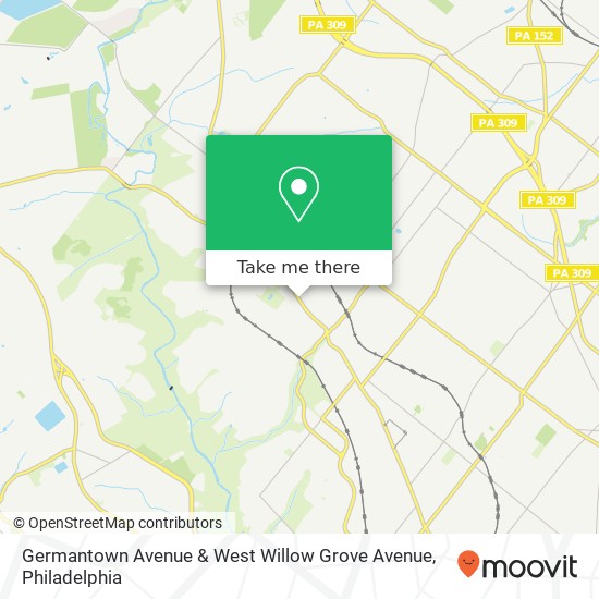 Germantown Avenue & West Willow Grove Avenue map