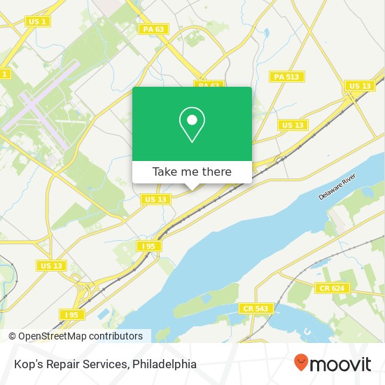 Kop's Repair Services map
