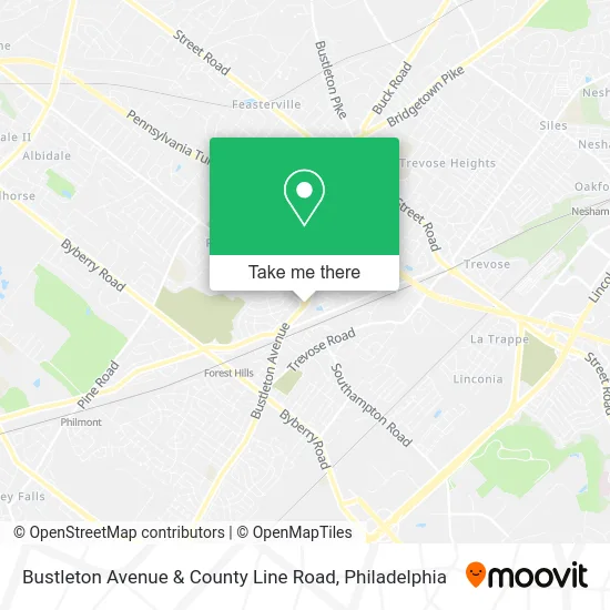 Bustleton Avenue & County Line Road map