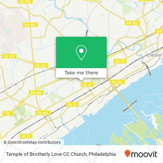 Mapa de Temple of Brotherly Love CC Church