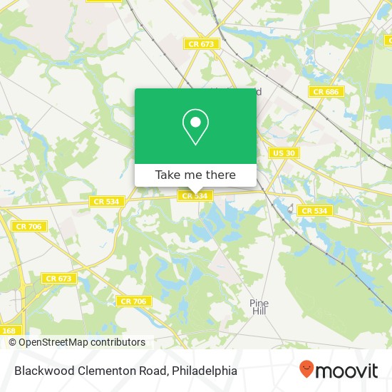 Mapa de Blackwood Clementon Road