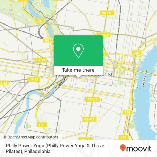 Philly Power Yoga (Philly Power Yoga & Thrive Pilates) map