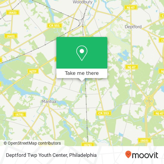 Deptford Twp Youth Center map