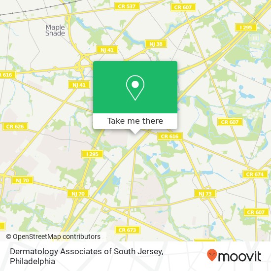 Dermatology Associates of South Jersey map