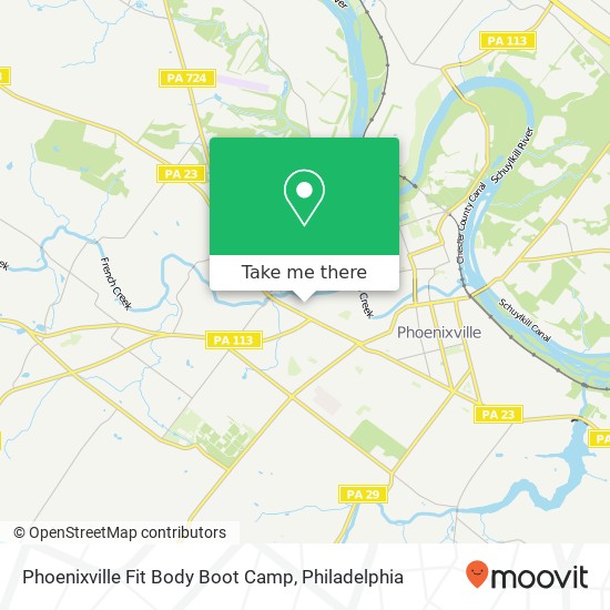Phoenixville Fit Body Boot Camp map