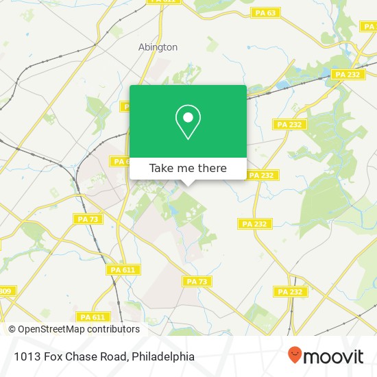 Mapa de 1013 Fox Chase Road