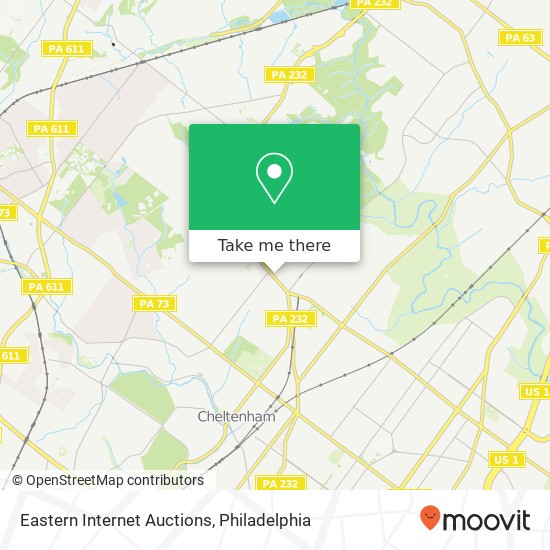 Eastern Internet Auctions map