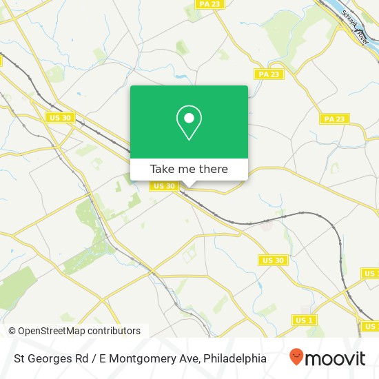 Mapa de St Georges Rd / E Montgomery Ave