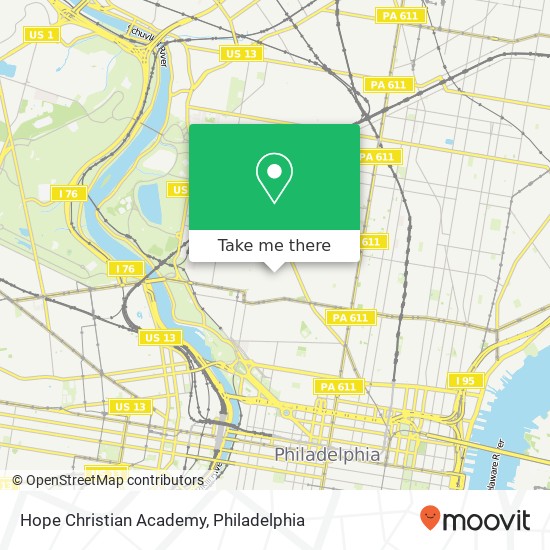 Mapa de Hope Christian Academy