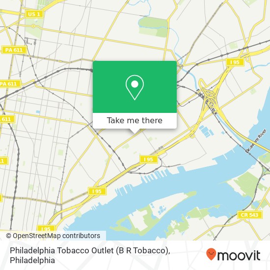 Philadelphia Tobacco Outlet (B R Tobacco) map