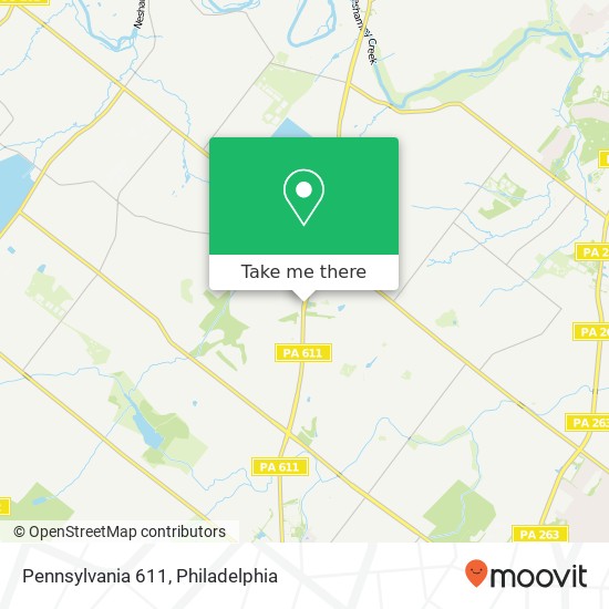 Pennsylvania 611 map