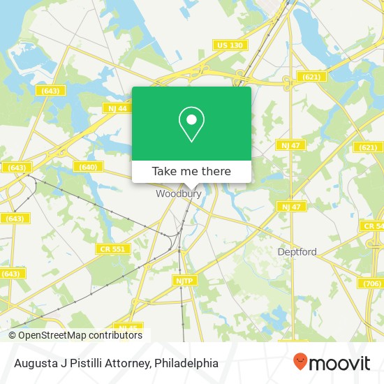 Augusta J Pistilli Attorney map