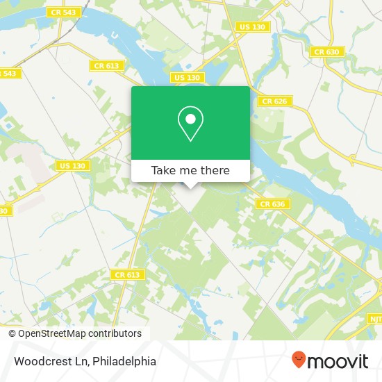 Woodcrest Ln map