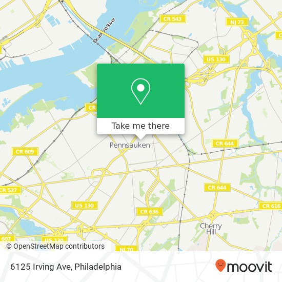 Mapa de 6125 Irving Ave