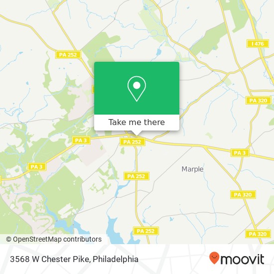 Mapa de 3568 W Chester Pike