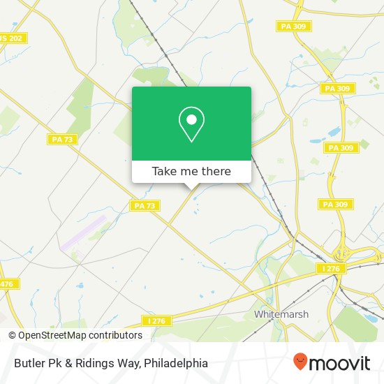 Butler Pk & Ridings Way map