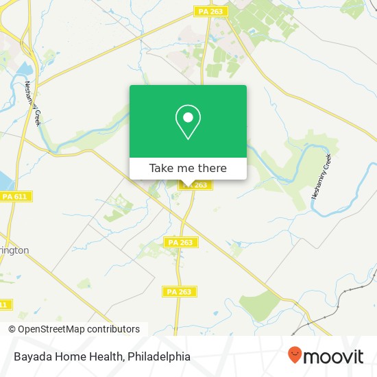 Bayada Home Health map