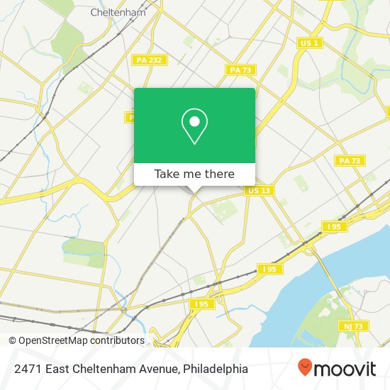 2471 East Cheltenham Avenue map