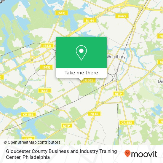 Gloucester County Business and Industry Training Center map