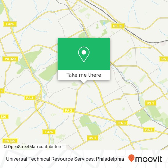 Universal Technical Resource Services map