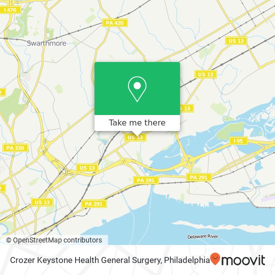 Mapa de Crozer Keystone Health General Surgery