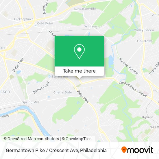 Germantown Pike / Crescent Ave map