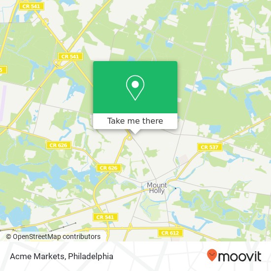 Mapa de Acme Markets