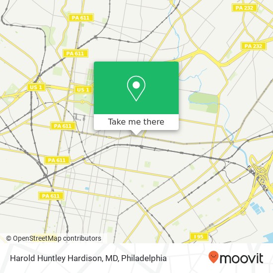 Harold Huntley Hardison, MD map