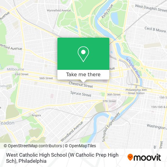 Mapa de West Catholic High School (W Catholic Prep High Sch)