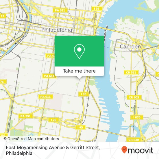 East Moyamensing Avenue & Gerritt Street map