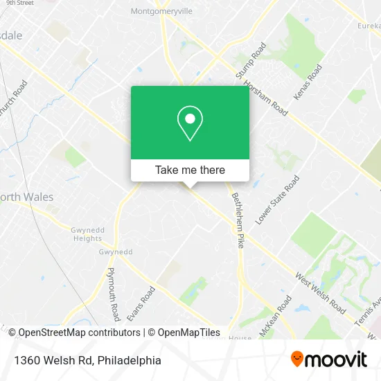 1360 Welsh Rd map