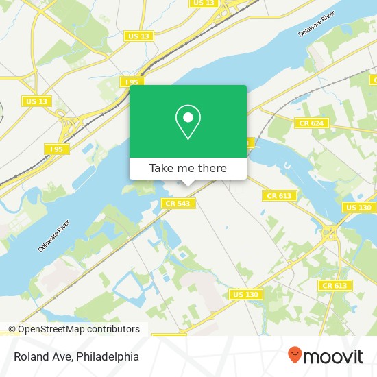 Mapa de Roland Ave