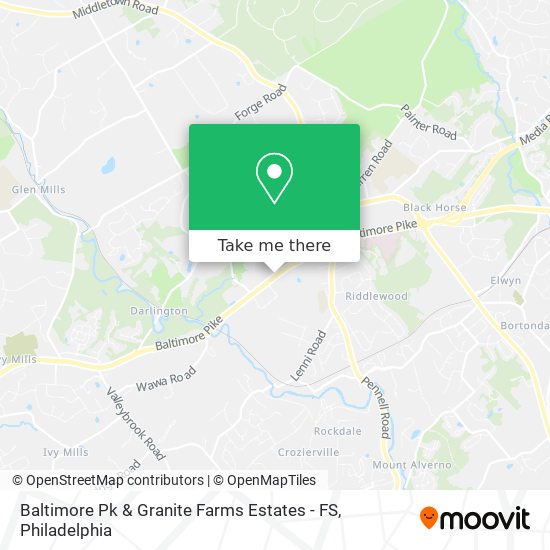 Mapa de Baltimore Pk & Granite Farms Estates - FS