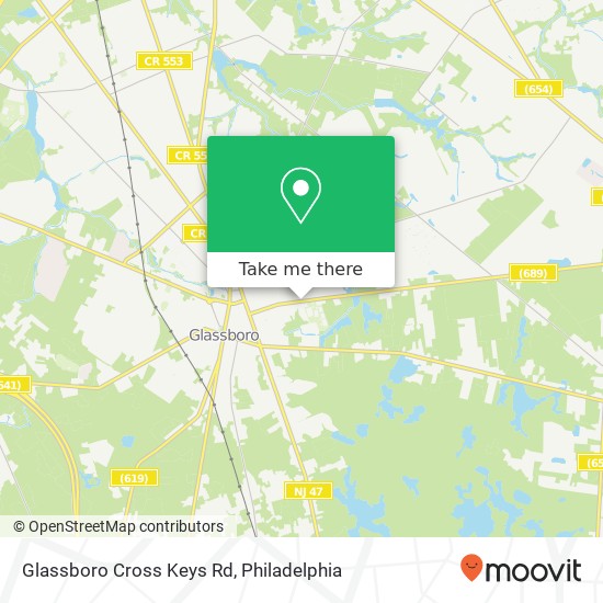 Mapa de Glassboro Cross Keys Rd