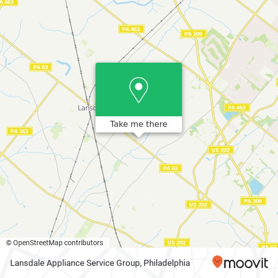 Lansdale Appliance Service Group map