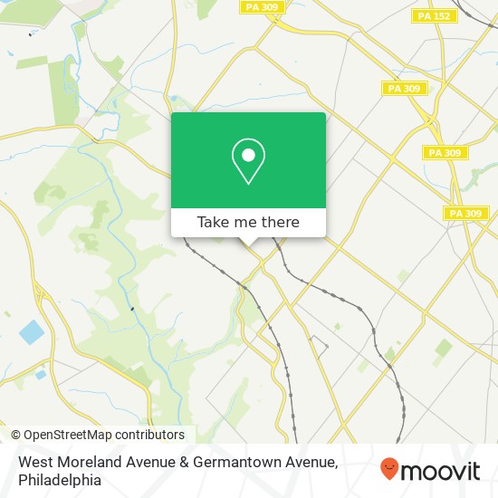 Mapa de West Moreland Avenue & Germantown Avenue