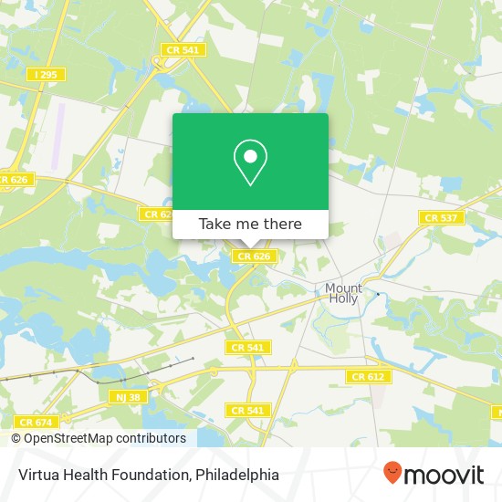 Virtua Health Foundation map