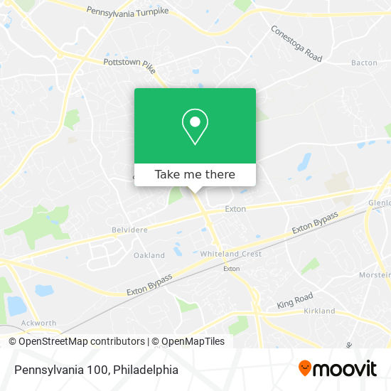 Pennsylvania 100 map