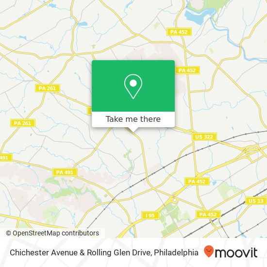 Chichester Avenue & Rolling Glen Drive map