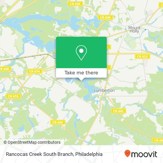 Rancocas Creek South Branch map