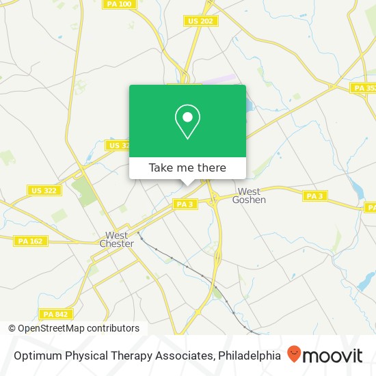 Optimum Physical Therapy Associates map