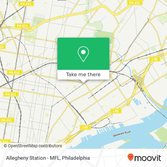 Allegheny Station - MFL map