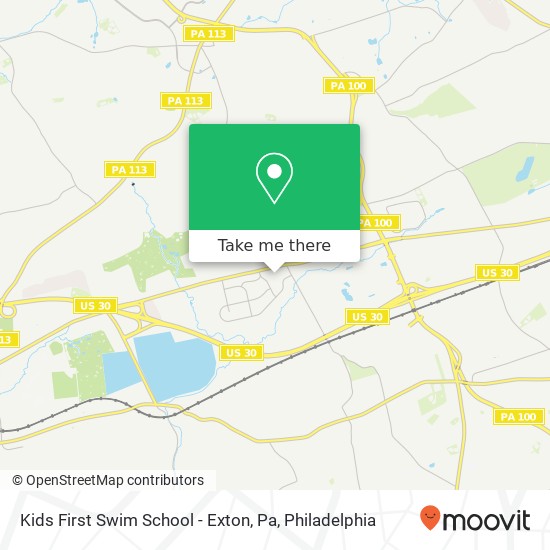 Kids First Swim School - Exton, Pa map