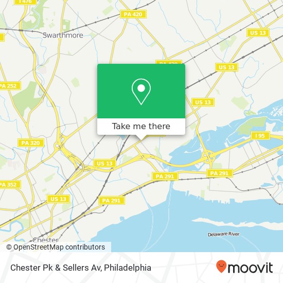 Chester Pk & Sellers Av map