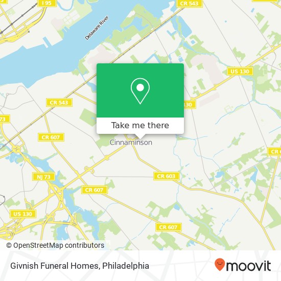 Givnish Funeral Homes map
