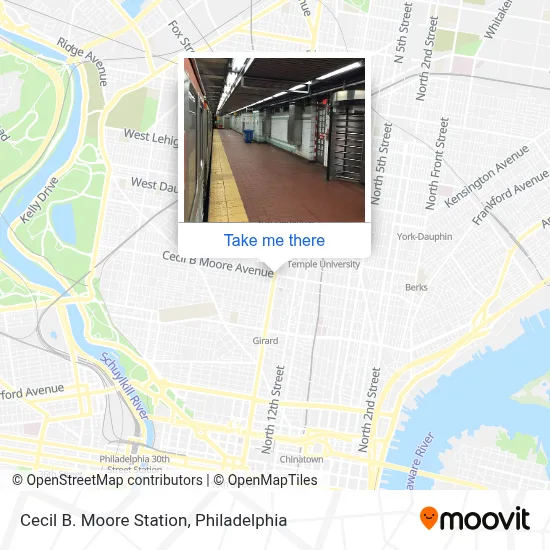Cecil B. Moore Station map